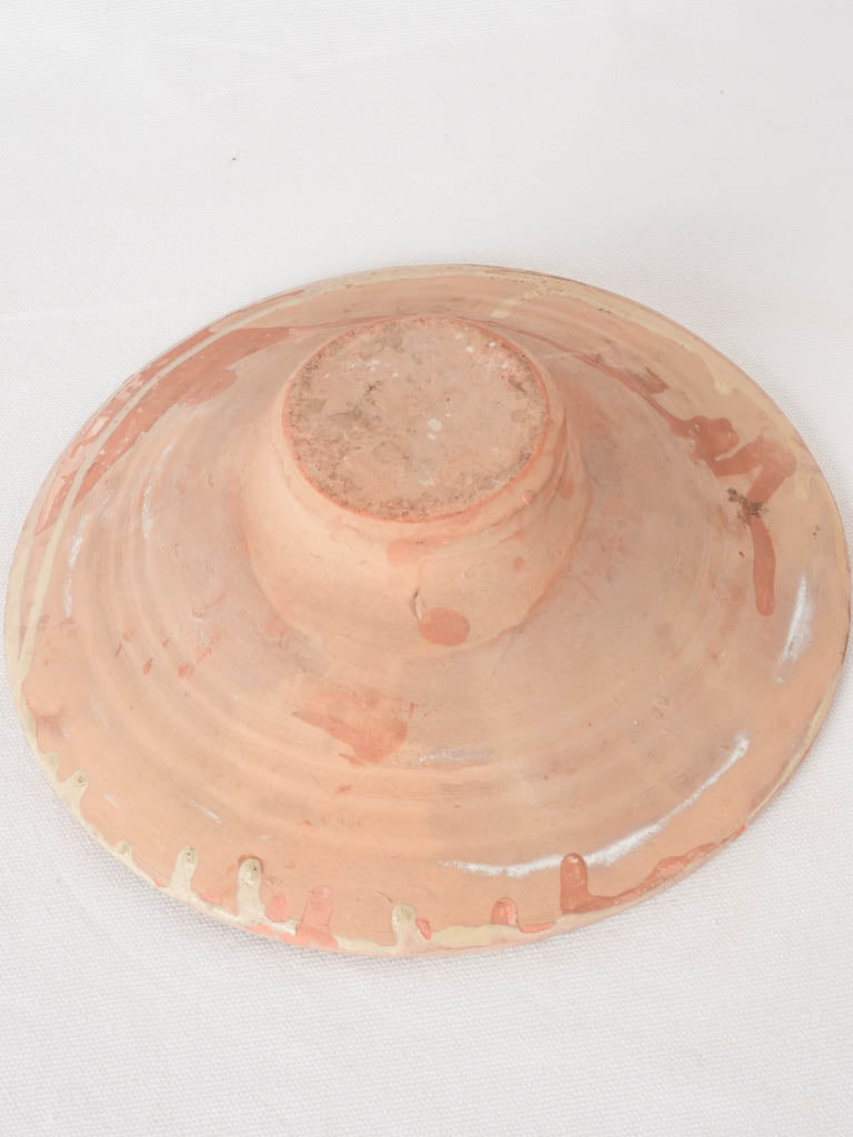 Brown/ red omelet plate w/ swirl 10¾"