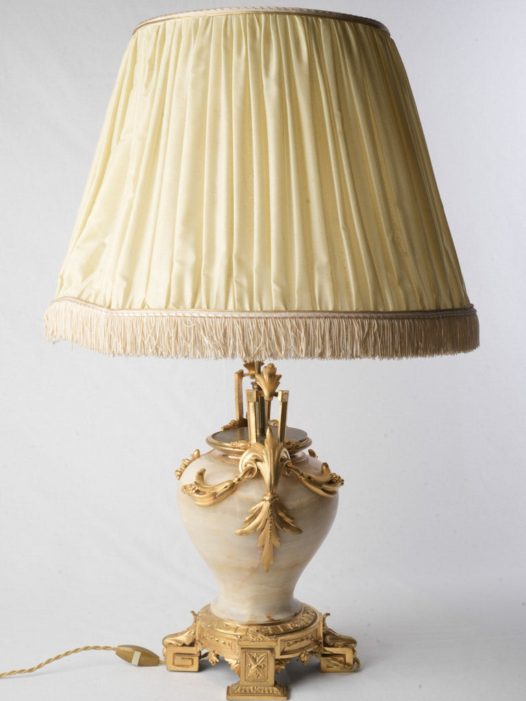 Refined French Agate Urn Lamp w/ Chased Ormolu c. 1900 - 30"