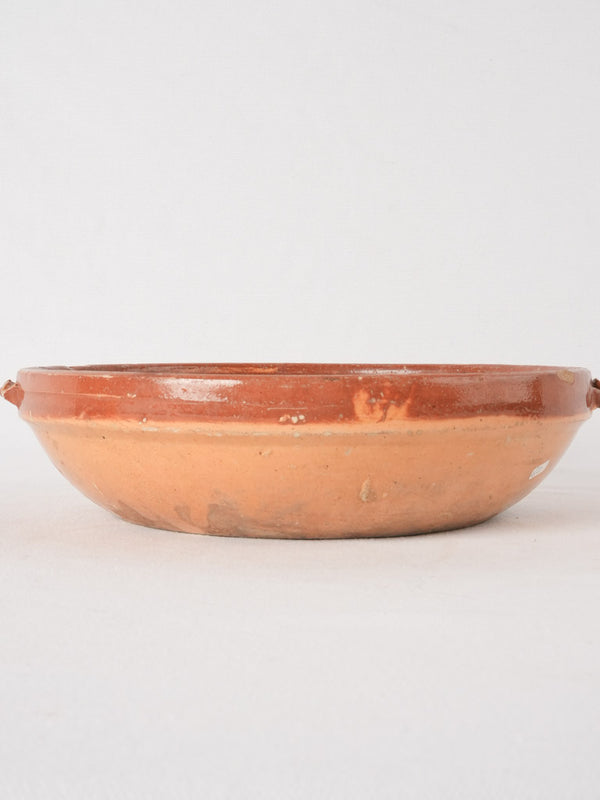 Vintage brown ceramic bakeware piece