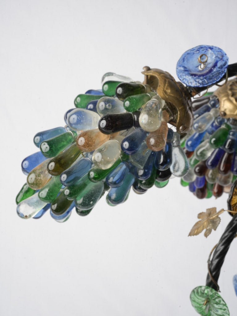 Sculptural Italian Glass Grape Cluster Table Lamp c.1920s - 21¼"