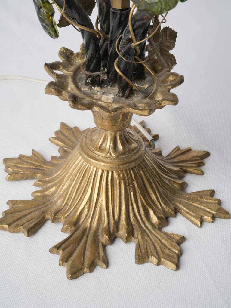 Sculptural Italian Glass Grape Cluster Table Lamp c.1920s - 21¼"