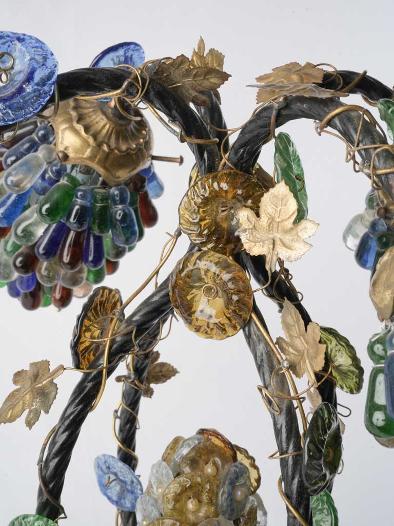 Sculptural Italian Glass Grape Cluster Table Lamp c.1920s - 21¼"