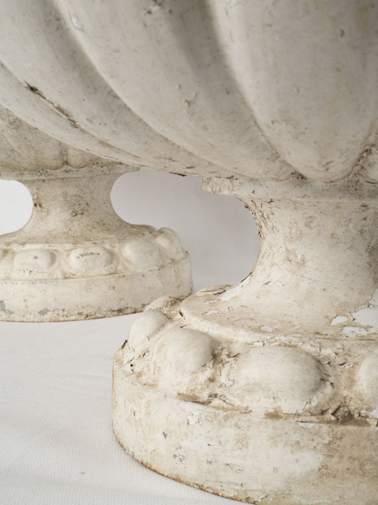 Elegant gadrooned finish outdoor Medici urns