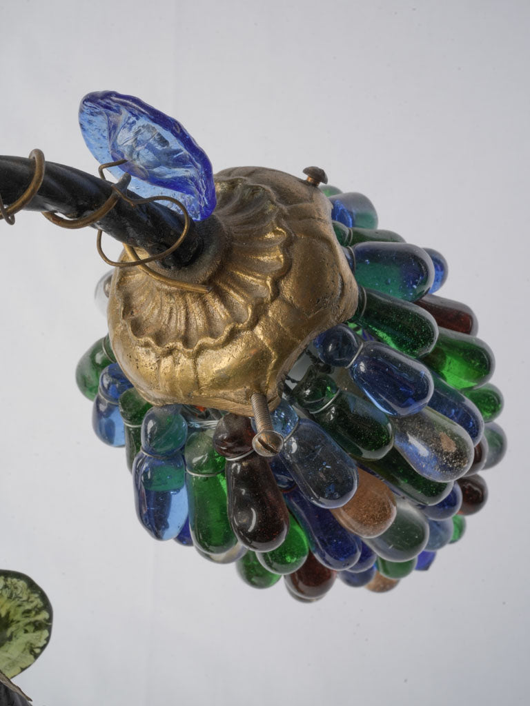 Sculptural Italian Glass Grape Cluster Table Lamp c.1920s - 21¼"