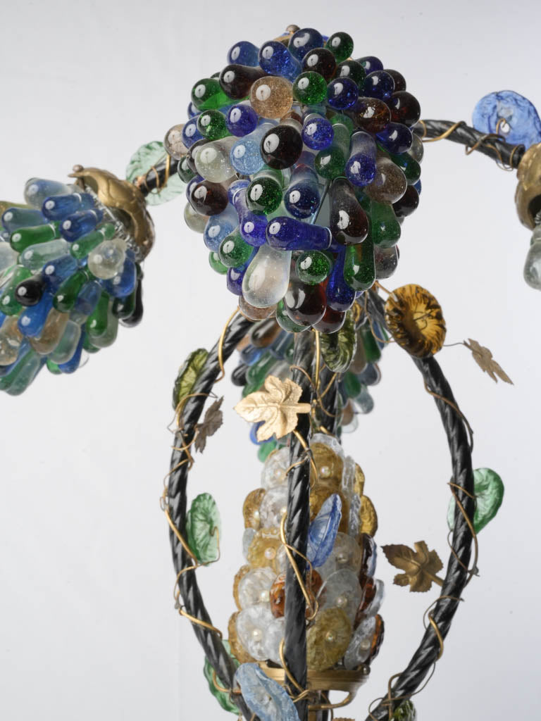 Sculptural Italian Glass Grape Cluster Table Lamp c.1920s - 21¼"