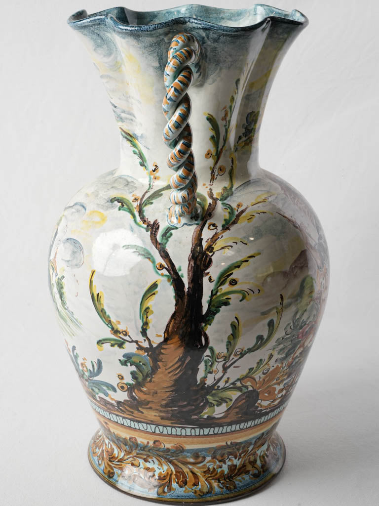 Vibrantly colored classical-themed vase