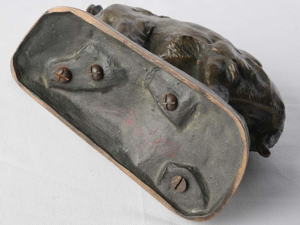 Expressive French Animalier Bronze Wild Boar c. 1900 - 8¼" x 11¾"