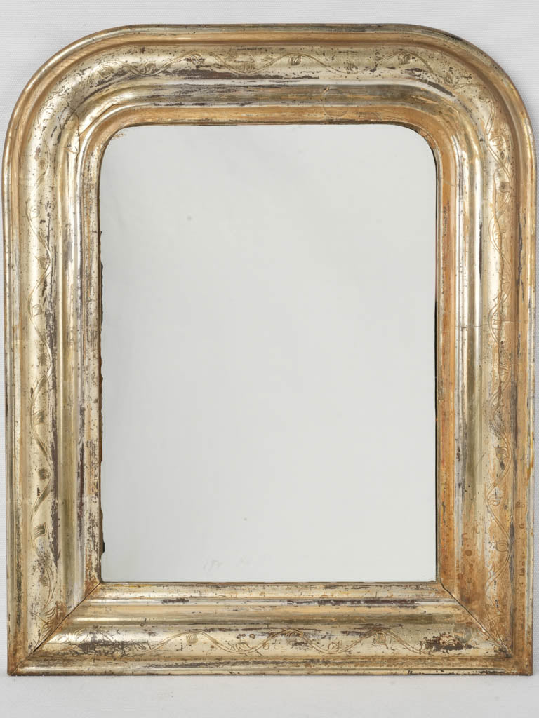Petite gilded 19th-century Louis Philippe mirror