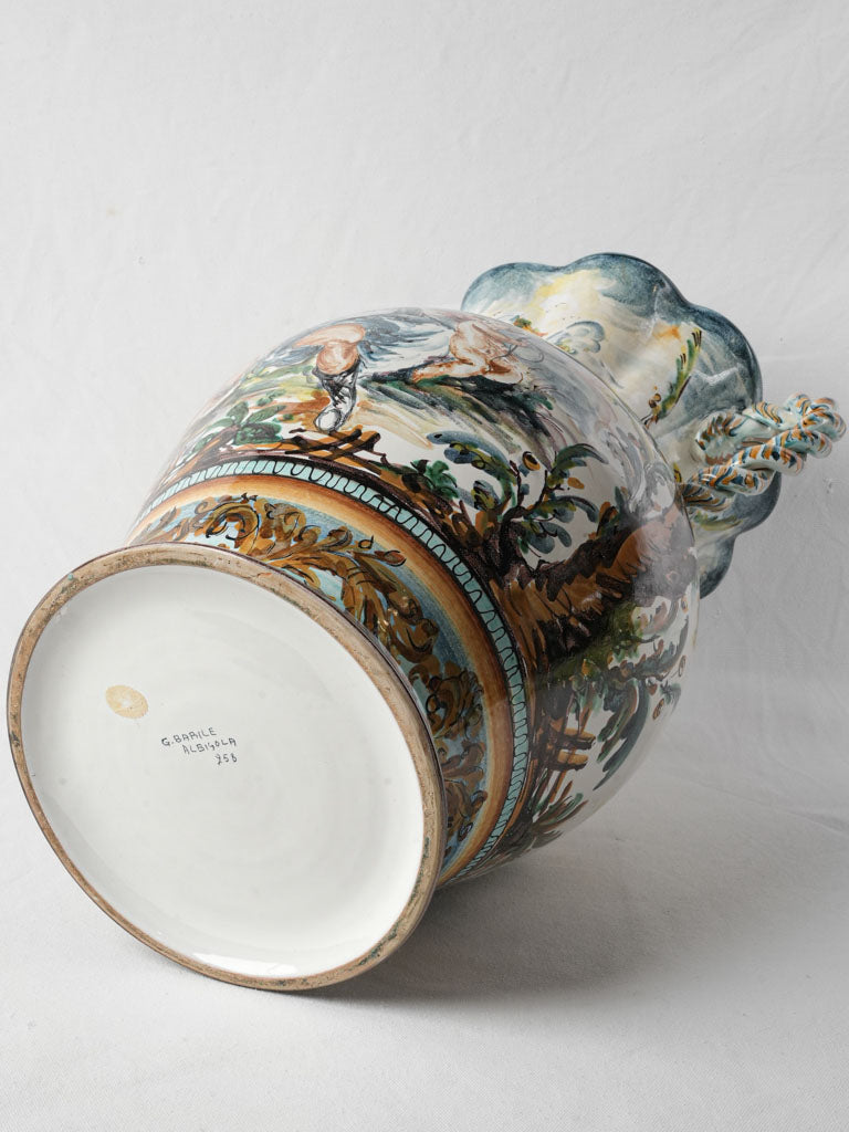 Grand Italian art ceramic vase