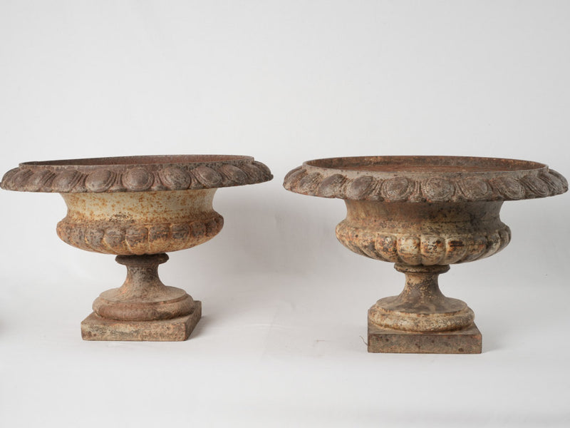 Historical Medici urns rusted finish
