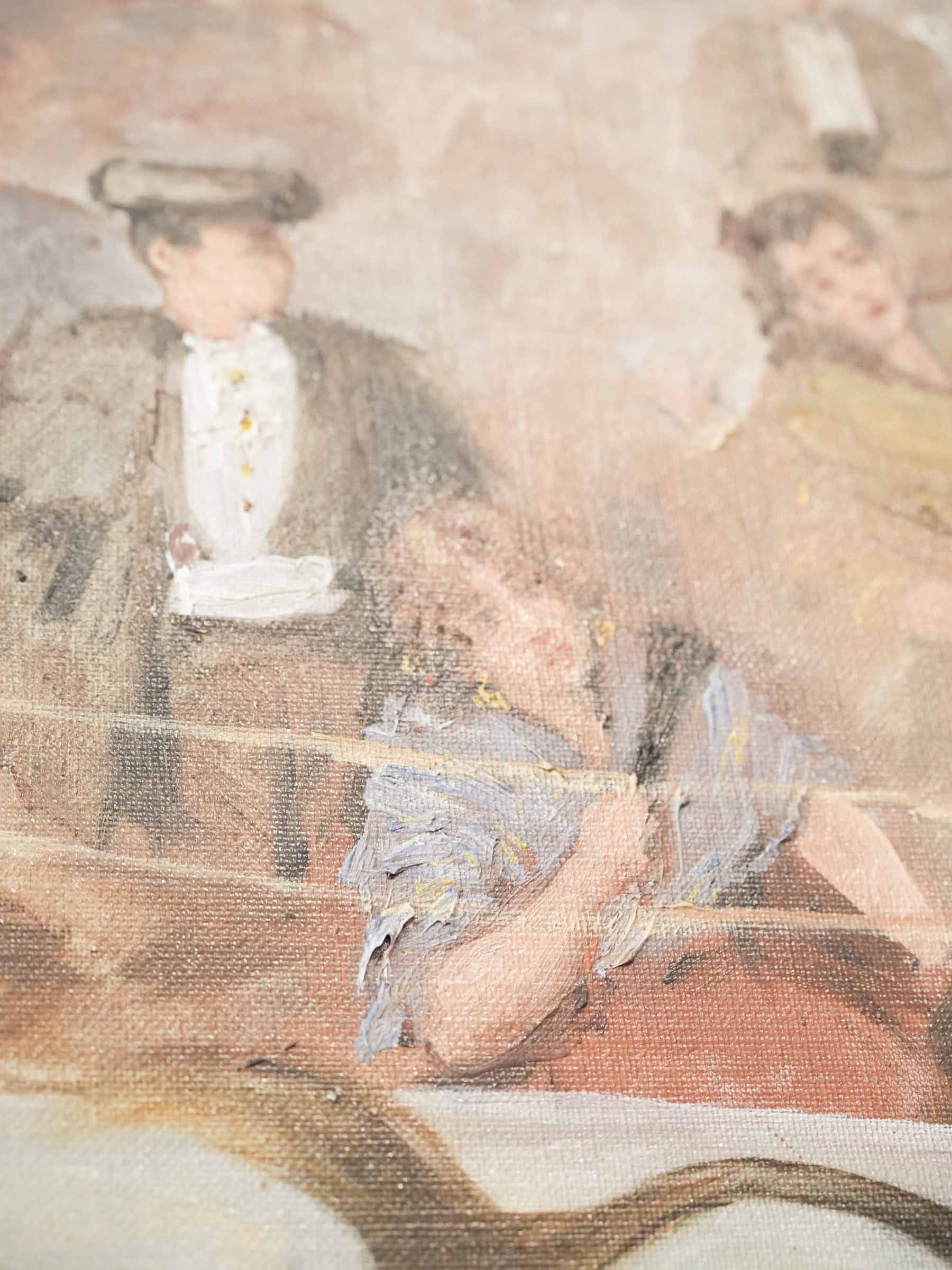 Dramatic Bullfight Scene Signed & Dated Vidal 1892 - 49¼" x 40½"