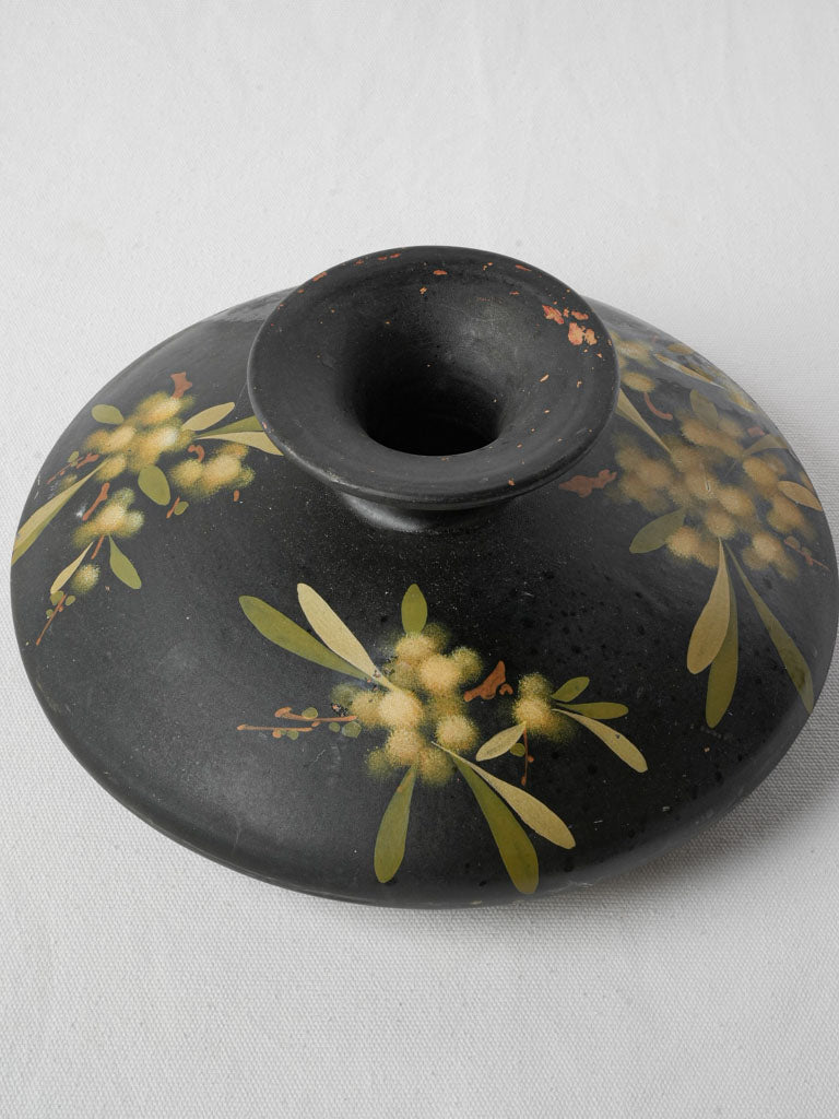 Timeless hand-painted floral vase  