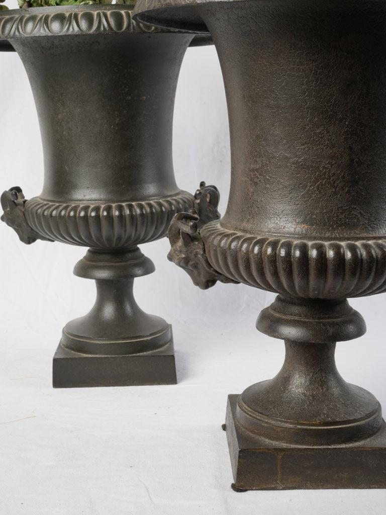 Classical gadrooned collar urn  