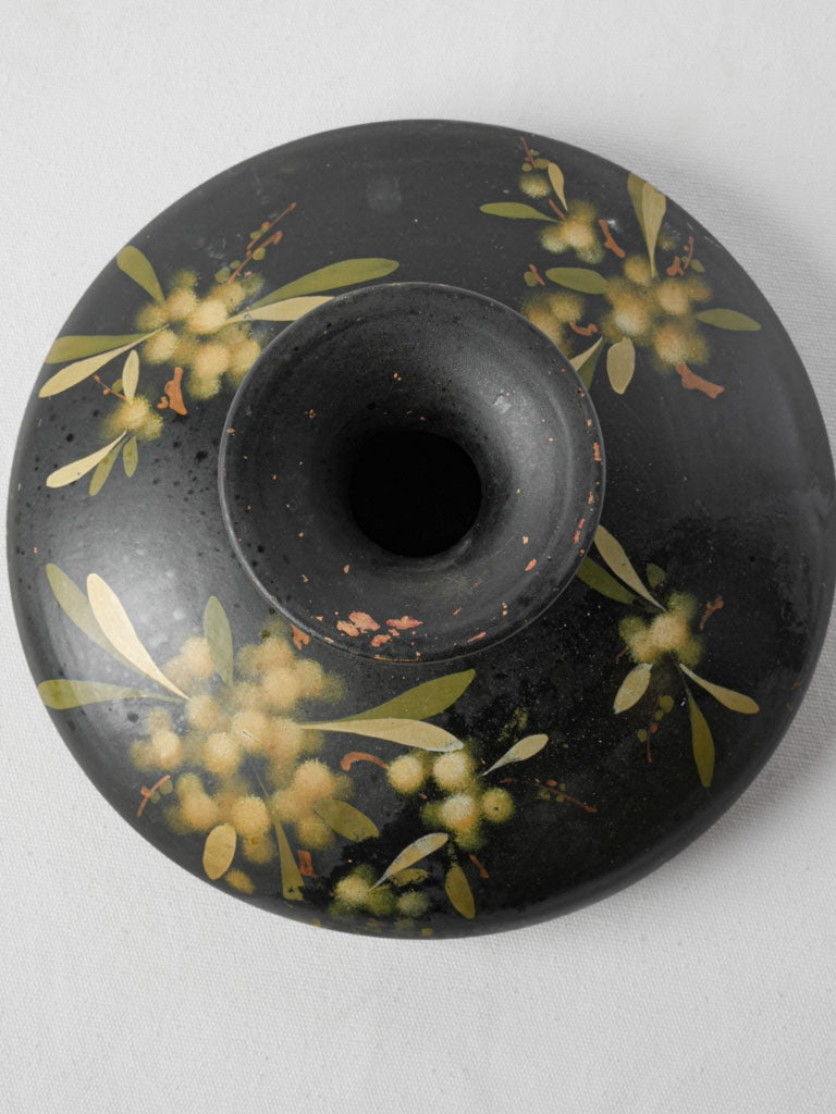 Painted moody-finish pottery vase  