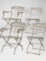 Antique French folding garden chairs