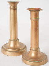 2 antique French brass candlesticks 7½"