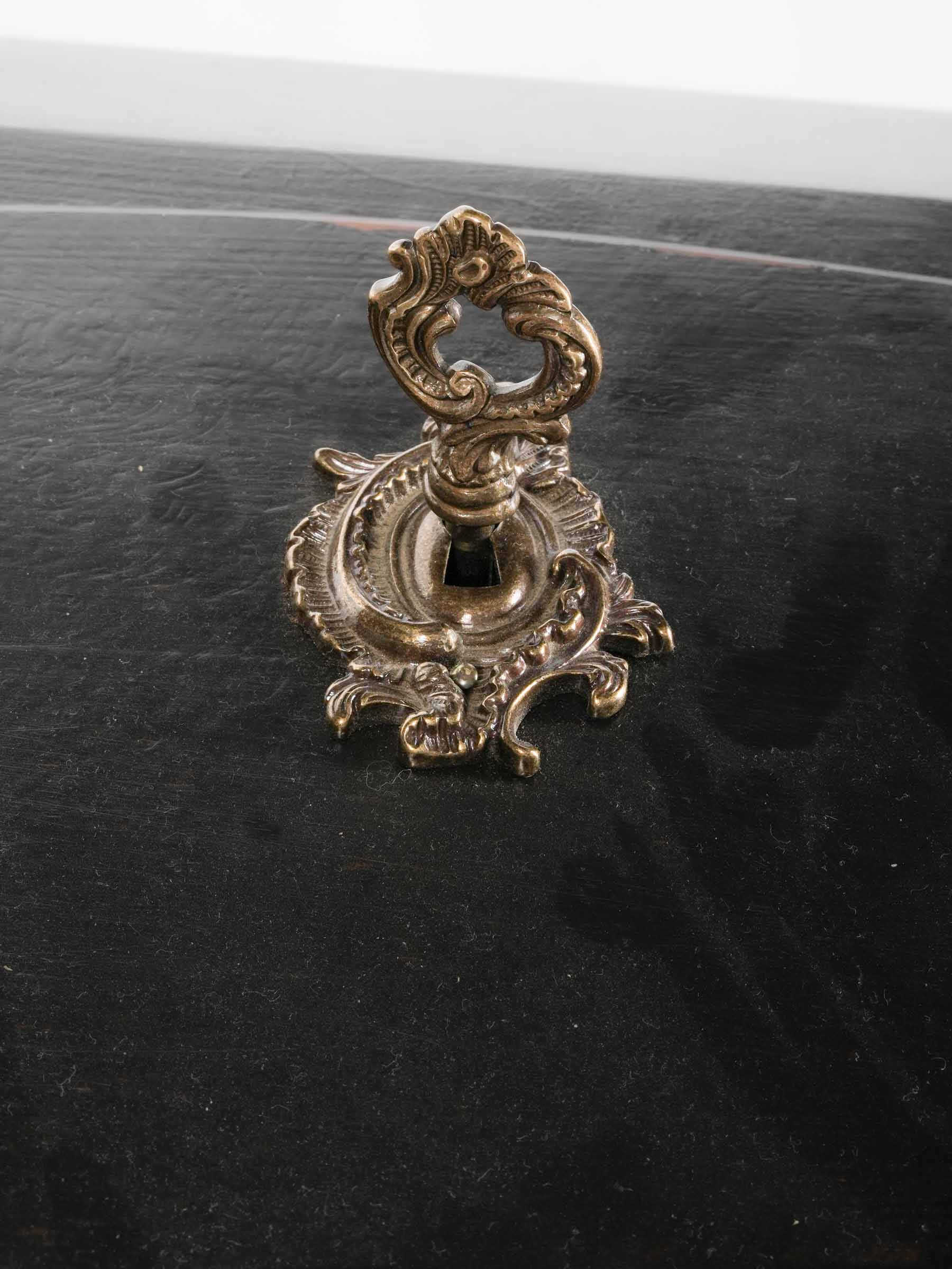 French Black-Painted Louis XV-Style Secretary Desk - 35½" x 26¾"