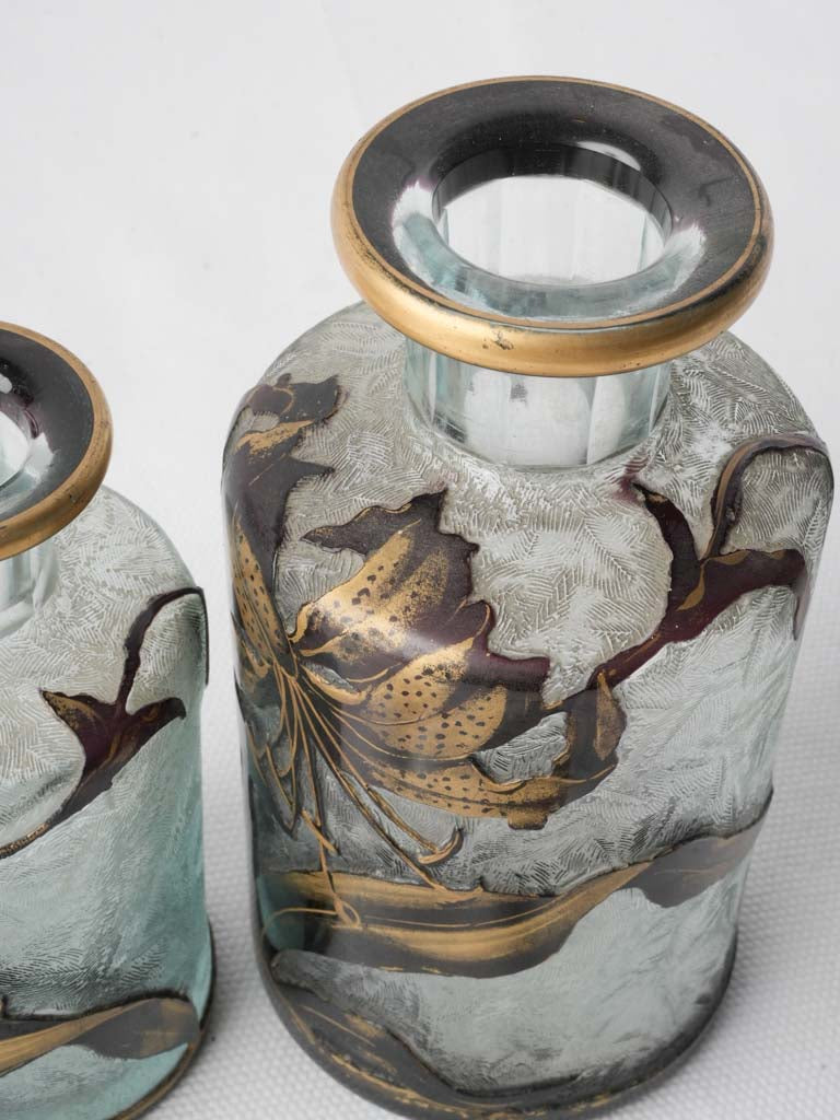 Fine fin-de-siècle glass flacons
