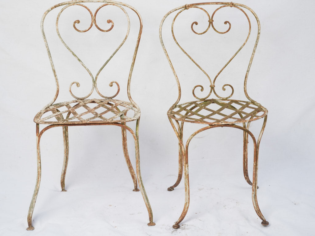 Quaint early-twentieth century lattice seats