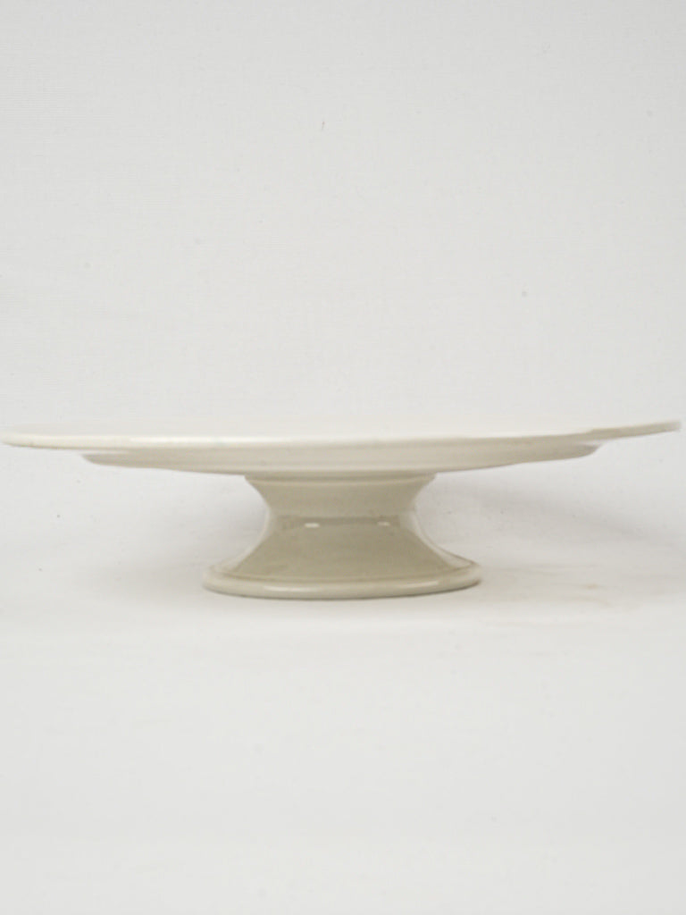 Belgian antique ceramic La Louvière cake stand 