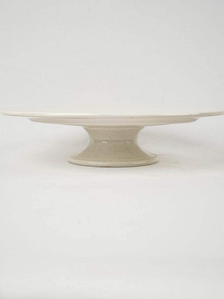 Ornate, aged Boch Frères La Louvière cake stand