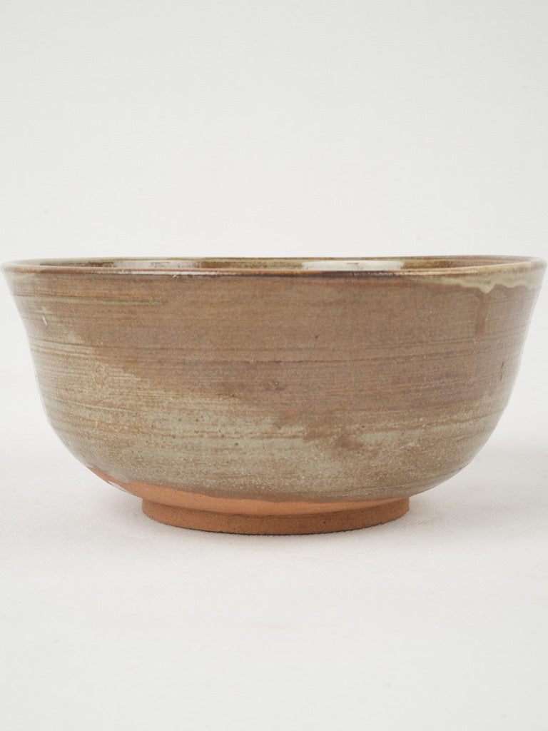 Lovely cream-glazed pottery wheel bowl