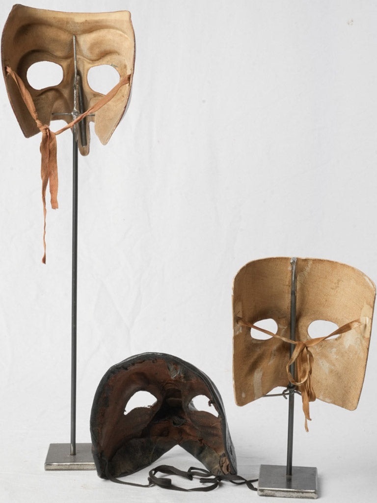 Custom iron stand displayed masks