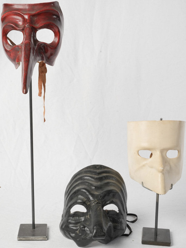 Ivory-toned full-face carnival mask