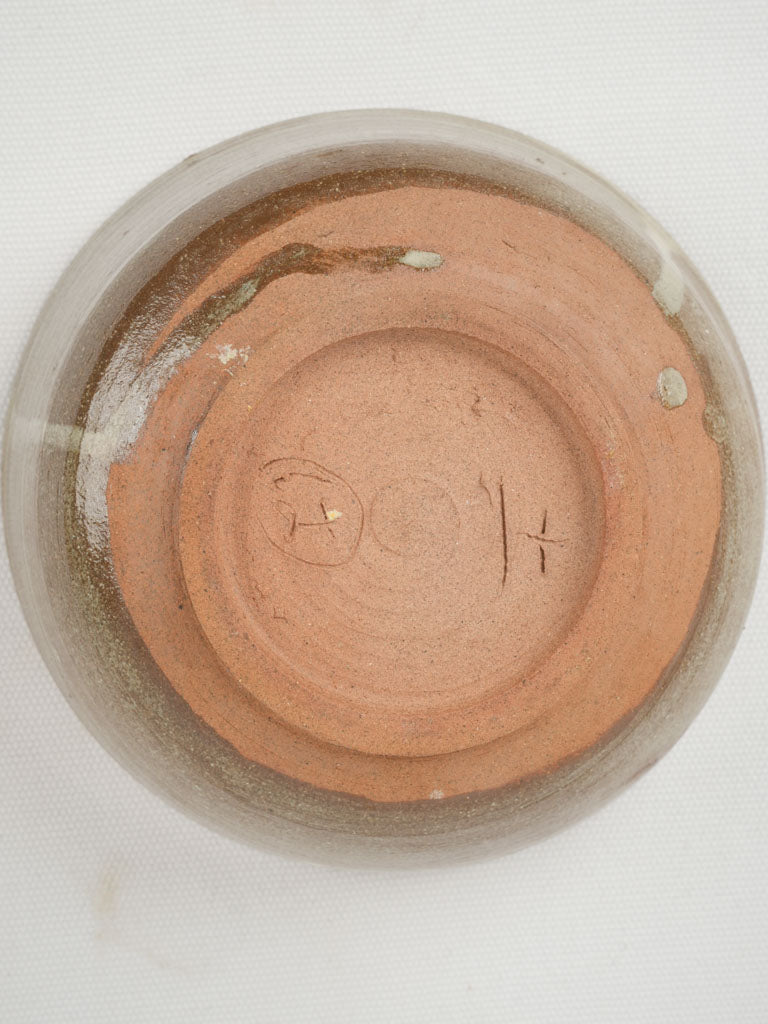 Classic Provencal cream-glazed pottery bowl