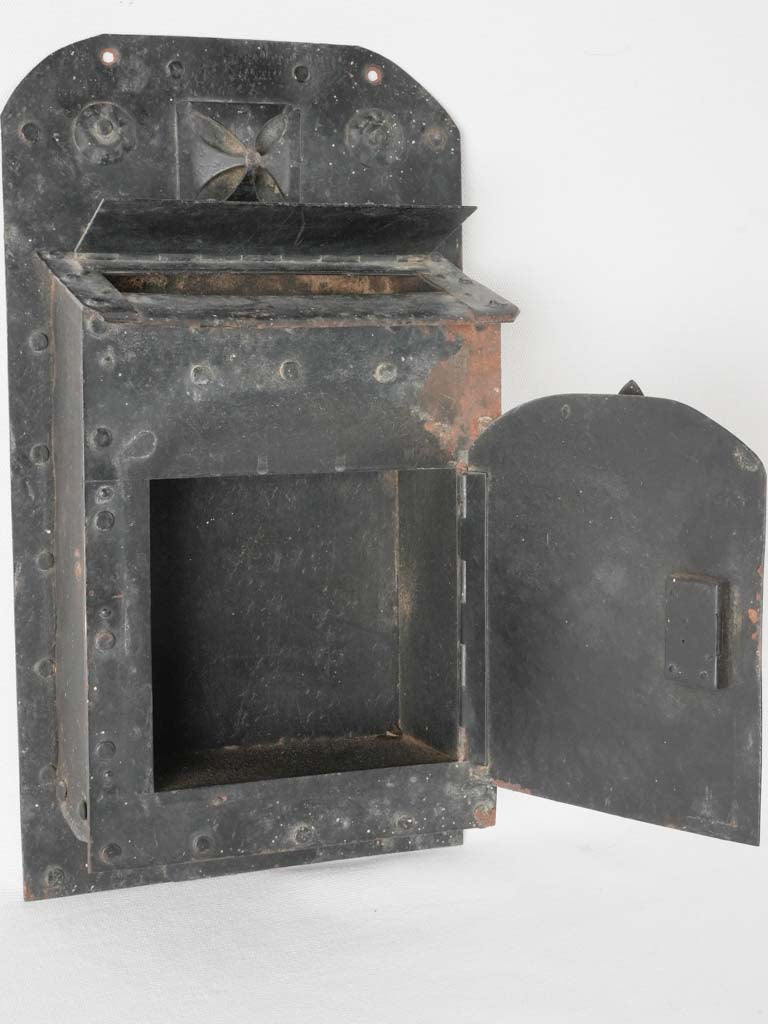 Antique iron letterbox 16¼"