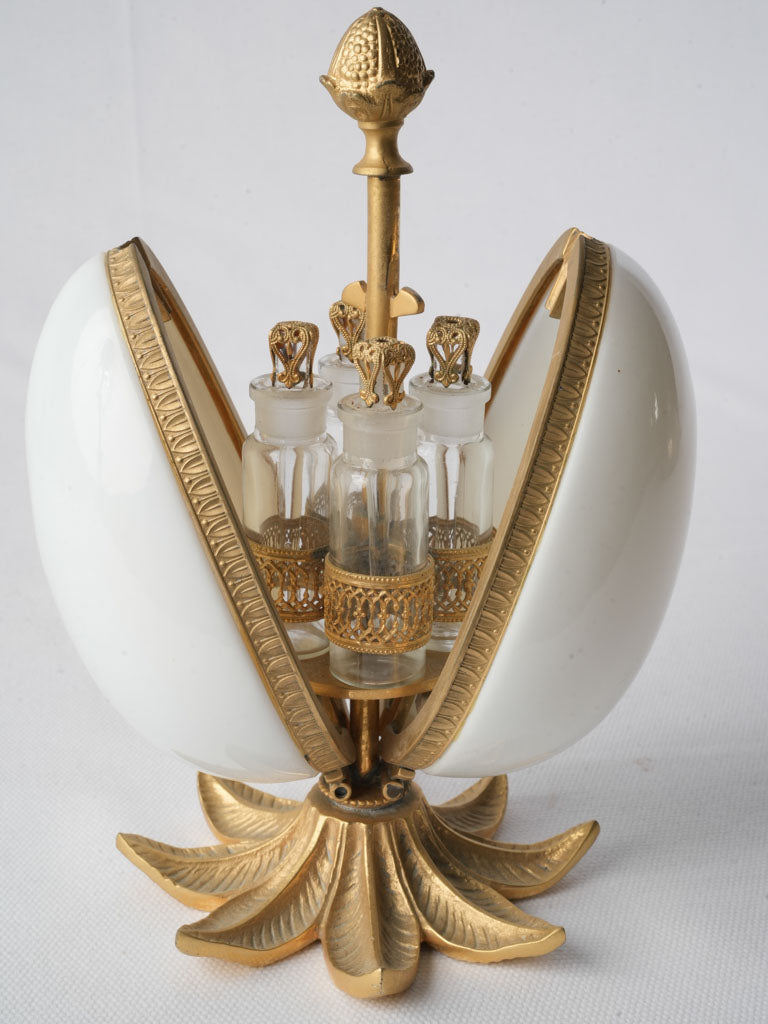 Elegant gilded bronze perfume casket