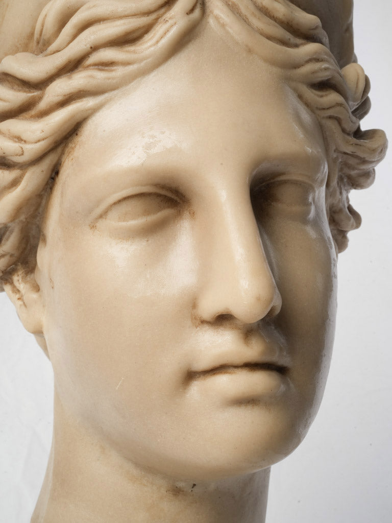 Mid-century classical wax bust  