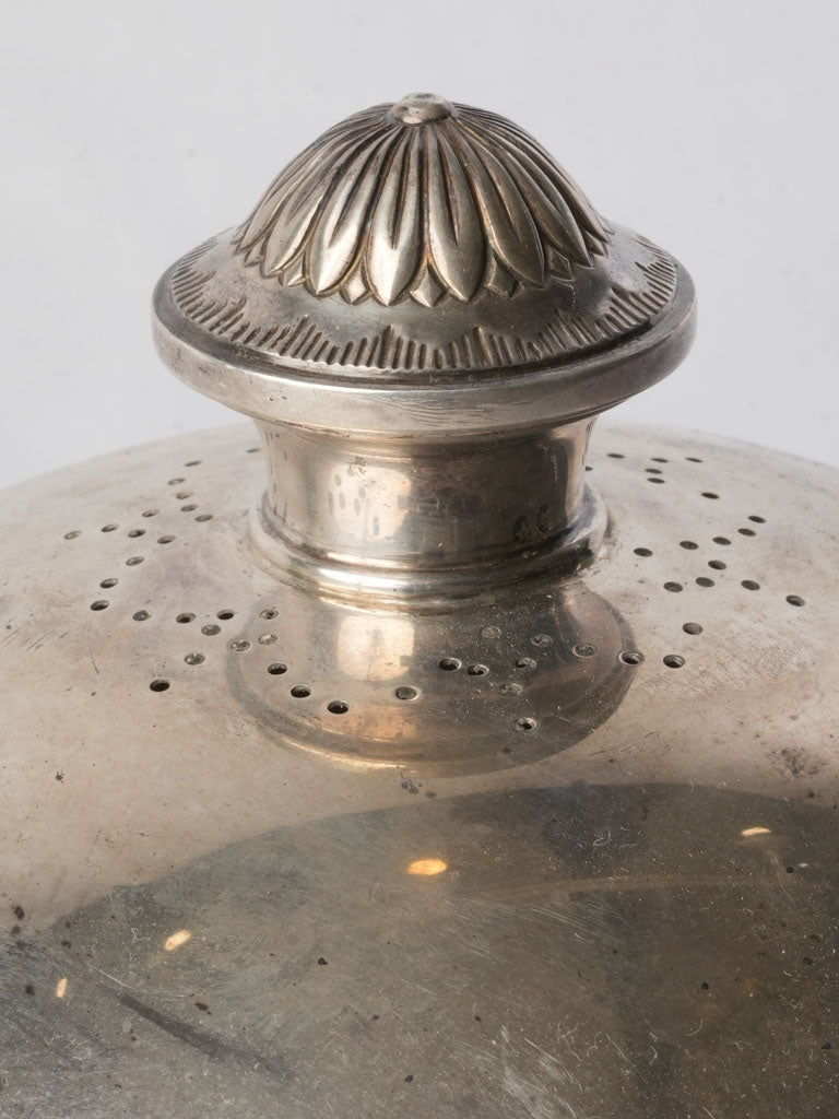Antique Silver-Plated Cloche and Openwork Basket - 11½"