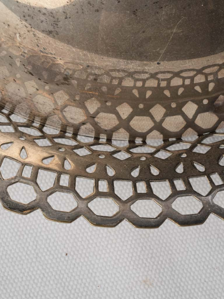 Antique Silver-Plated Cloche and Openwork Basket - 11½"