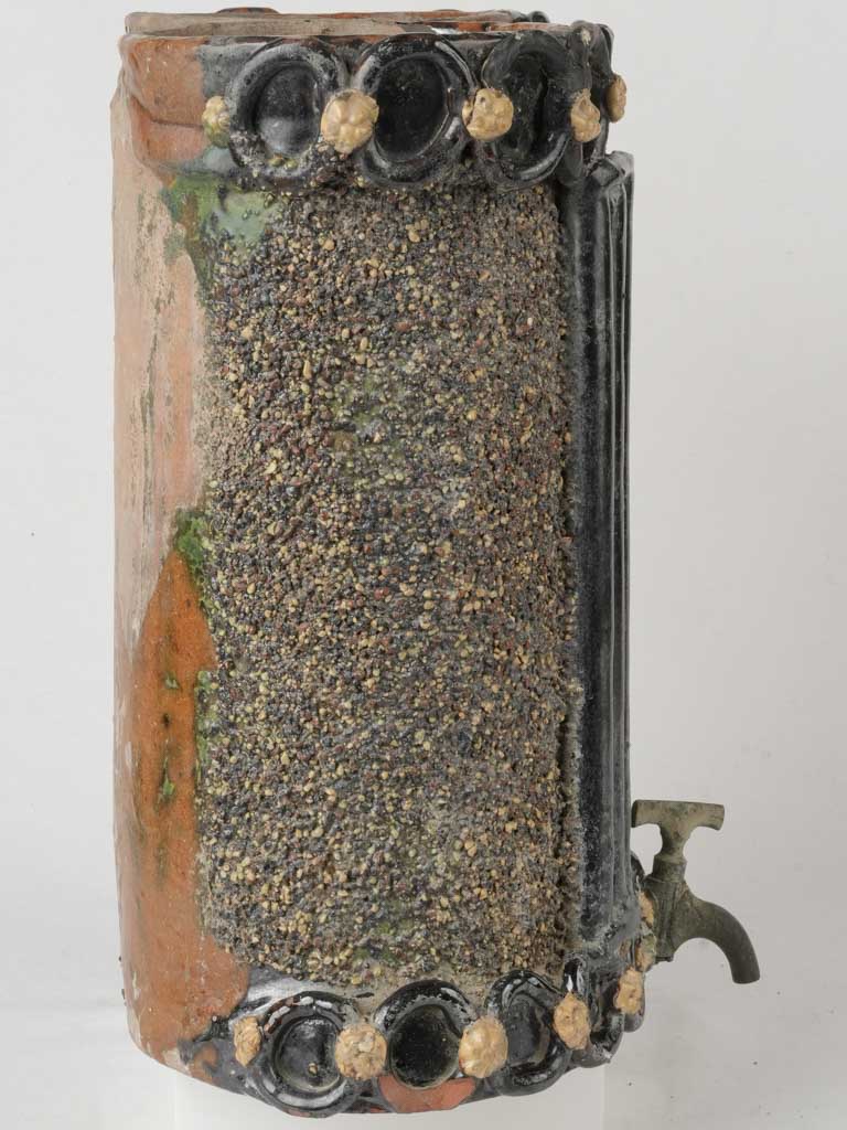 Vintage ornate black-glazed fountain  