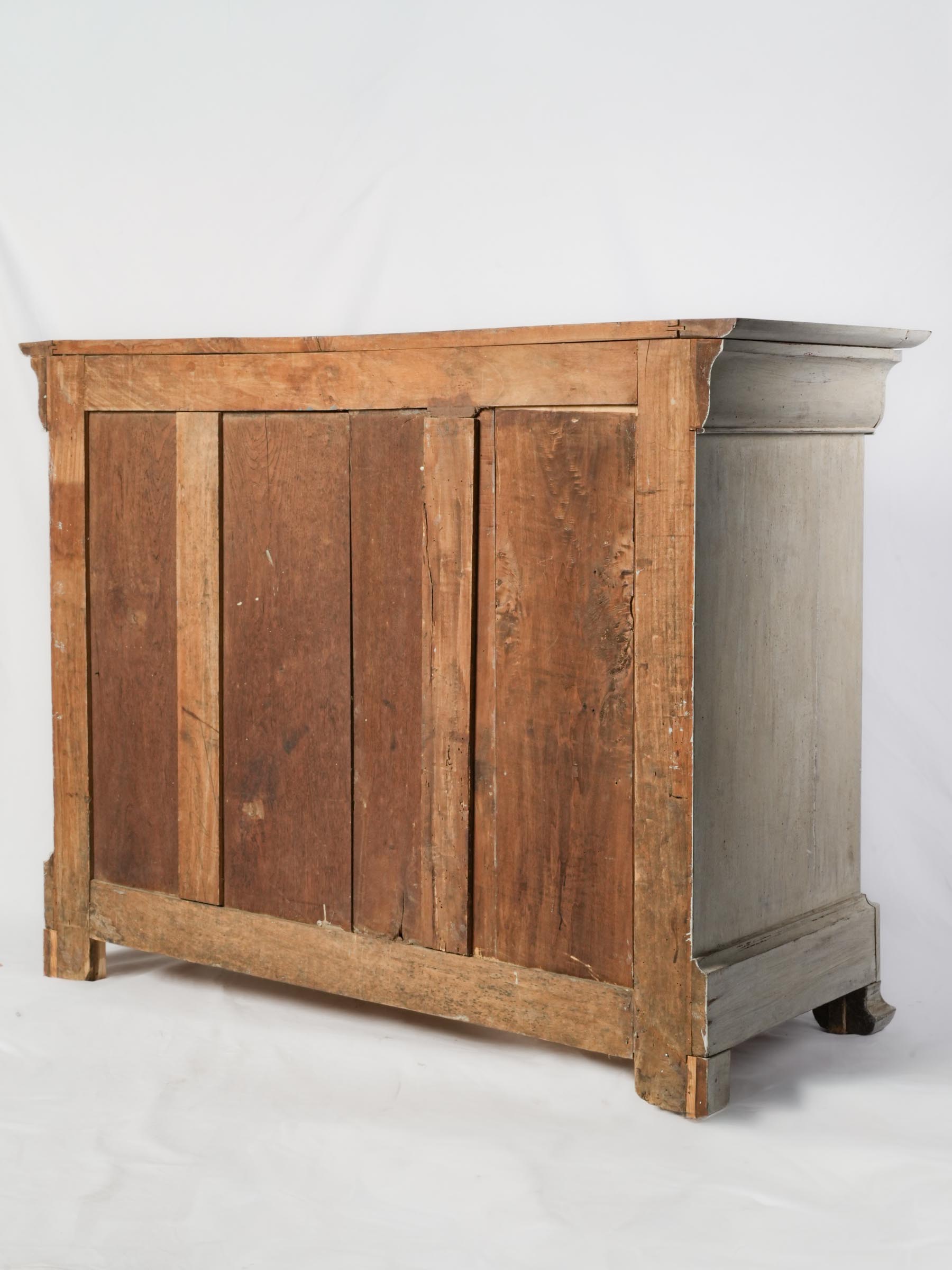 Louis Philippe White-Painted Walnut Commode w/ Marble Top, Mid-19th Century - 37½" x 48½"