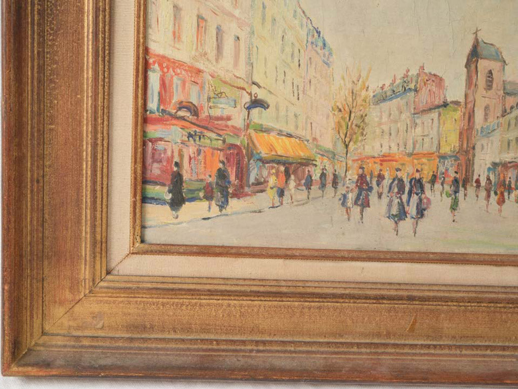 Retro cafe awning oil artwork  