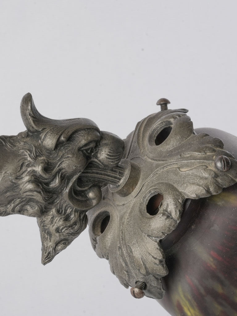 Gothic Revival Chimera Lamp c. 1900  - 17"