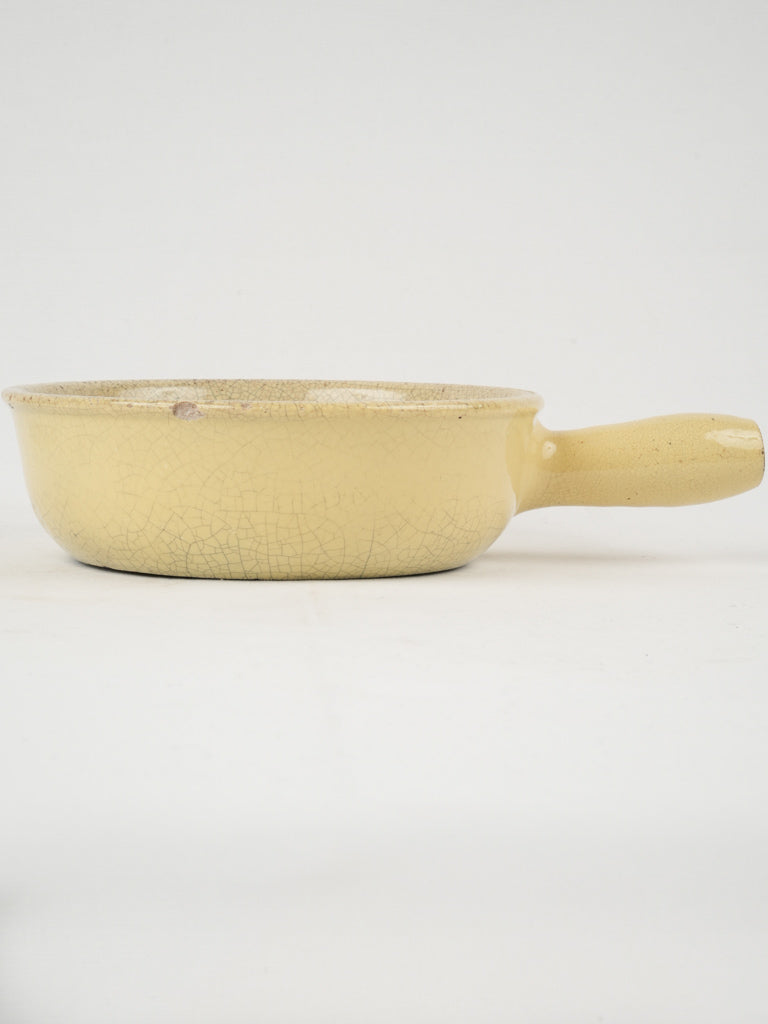 Delightful crackled yellow glaze casserole dish