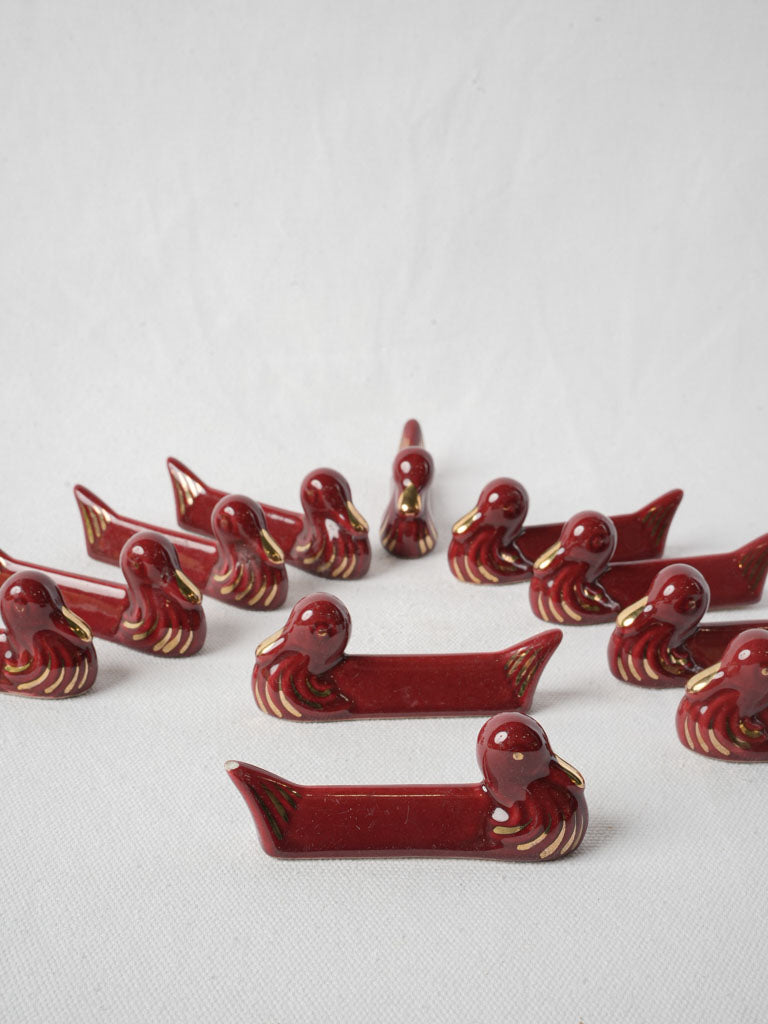 Distinctive mid-century elegant knife rests  