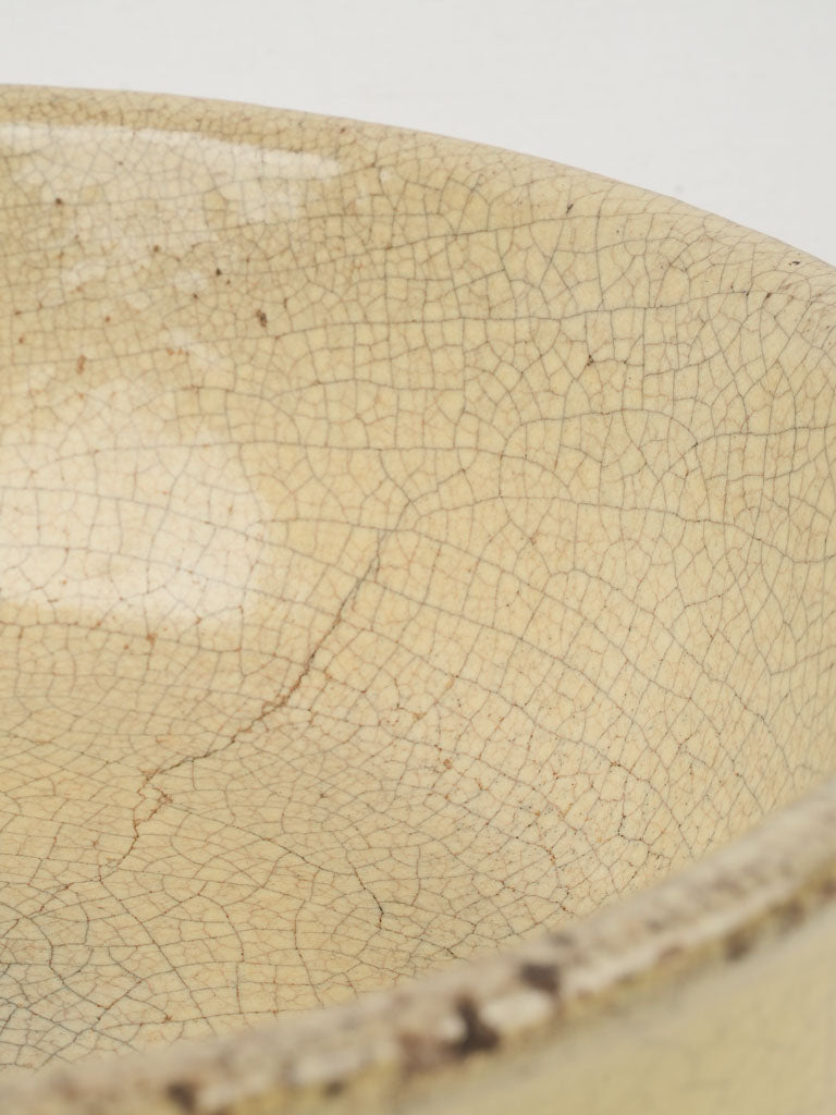 French Provence crackled glaze vintage casserole
