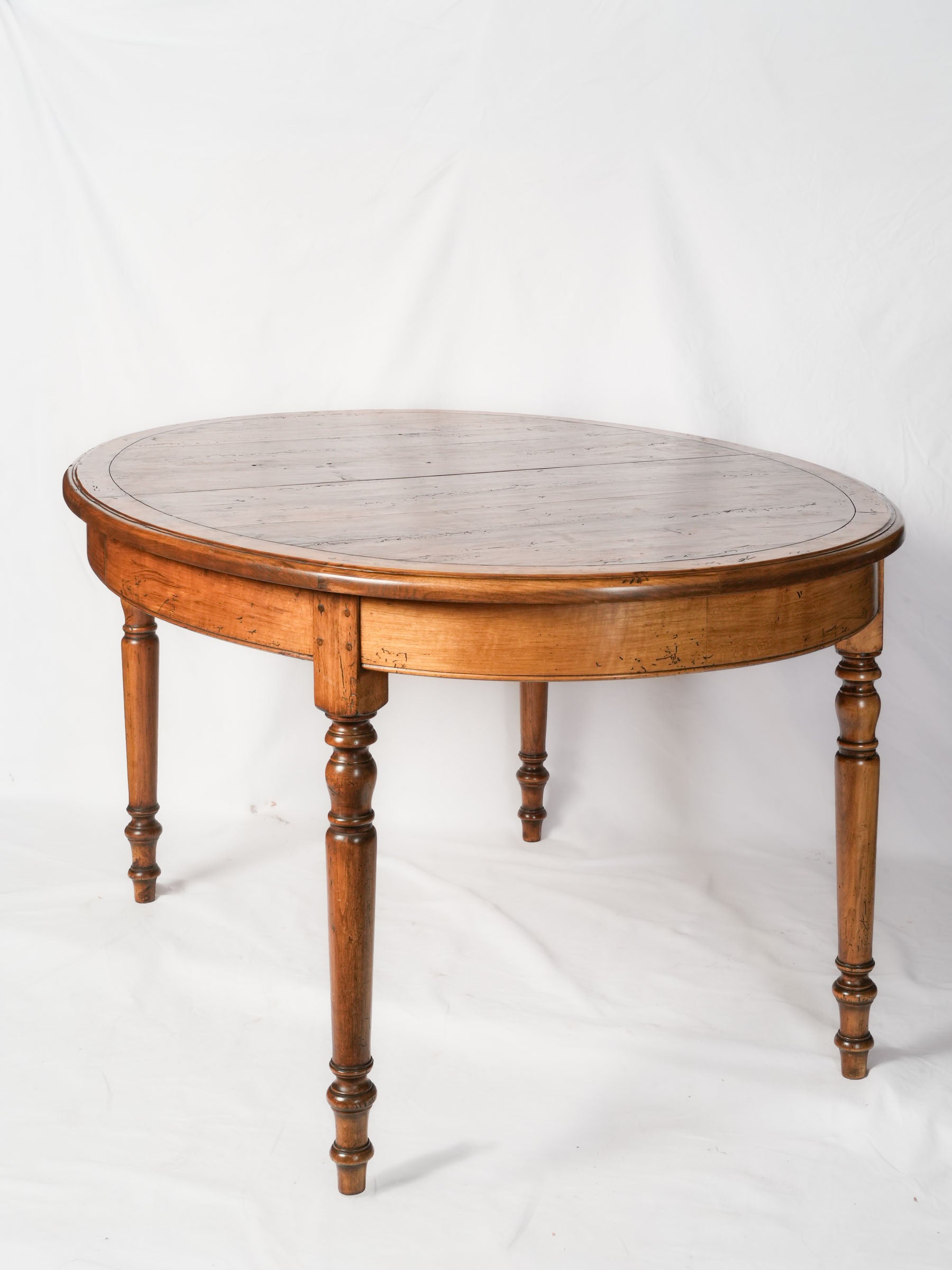 French Cherrywood Extension Dining Table, Second Half of the 20th Century