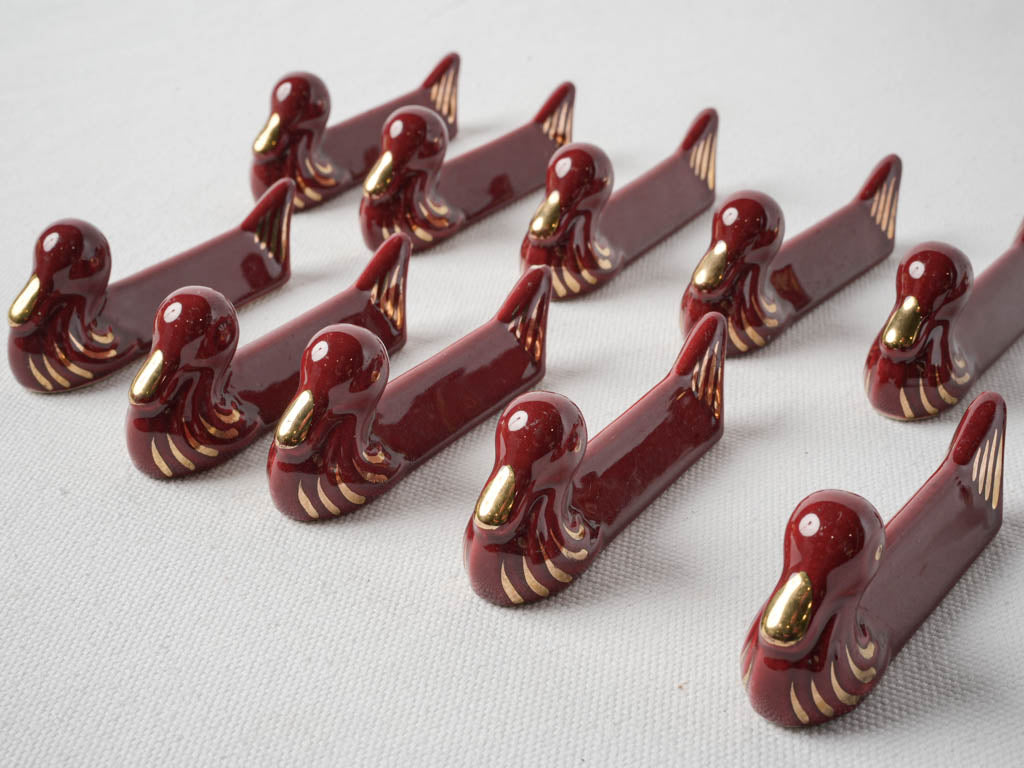 Vivid Vallauris duck knife rests  