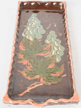 Rectangular ceramic grape / cheese platter 14½" x 6"