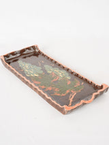 Rectangular ceramic grape / cheese platter 14½" x 6"