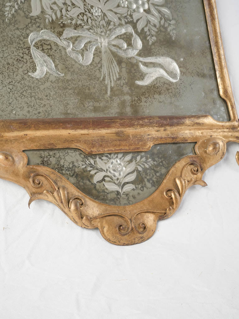 Playful Rococo Revival frame mirror  