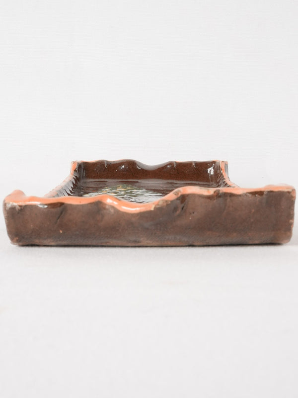 Rectangular ceramic grape / cheese platter 14½" x 6"