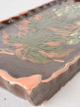 Rectangular ceramic grape / cheese platter 14½" x 6"