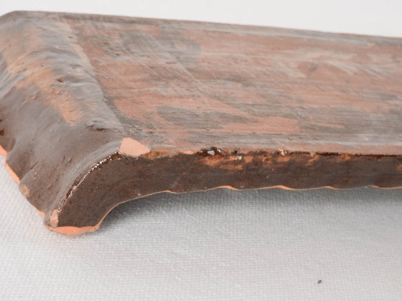 Rectangular ceramic grape / cheese platter 14½" x 6"