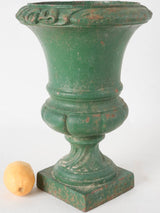 Small antique French Medici urn w/ green patina 13½"